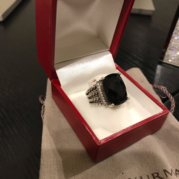 DY Wheaton Black Onyx And Diamond Ring - Picture 4 of 6